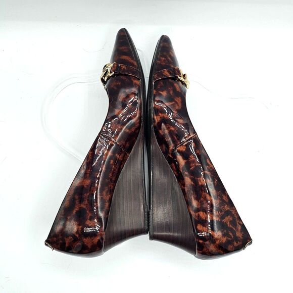 Sofft Tortoiseshell Print Pointed Toe Wedge Heel Size 7.5 - Picture 3 of 8